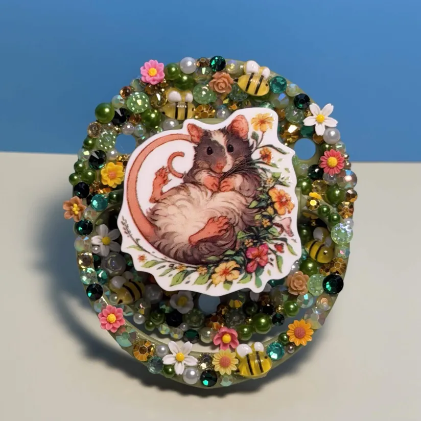Flower Rat Full Deco Round Paci