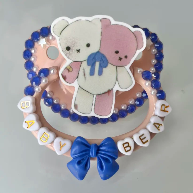 "Baby Bear" Two-Headed Teddy Paci