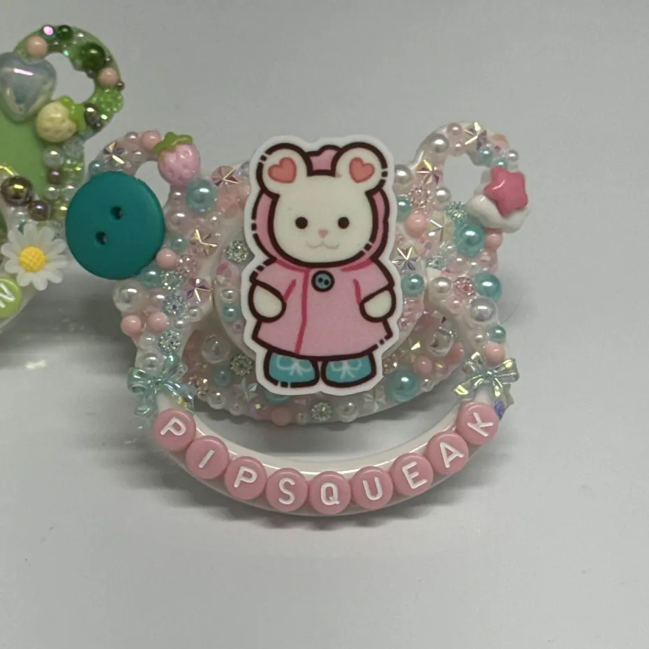 "Pipsqueak" Marshmallow Mouse Baby Paci