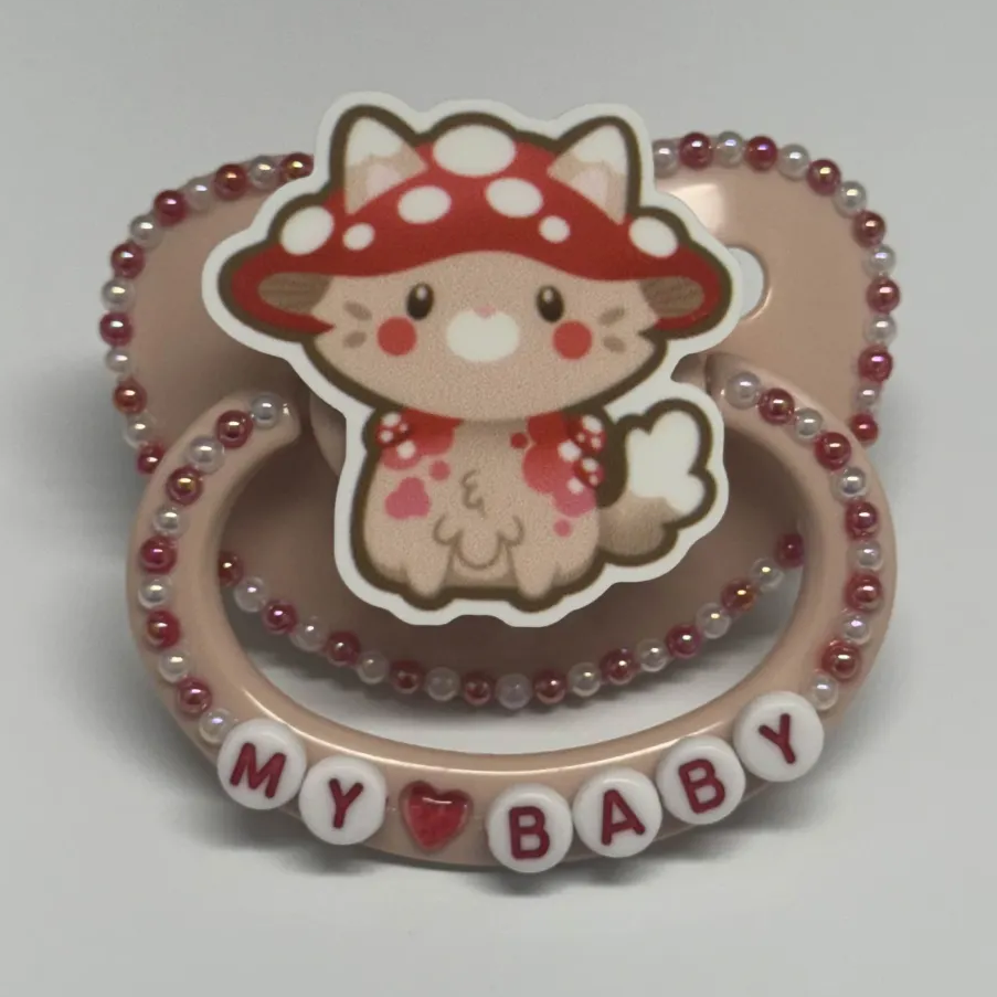 "My Baby" Mushroom Cat Paci