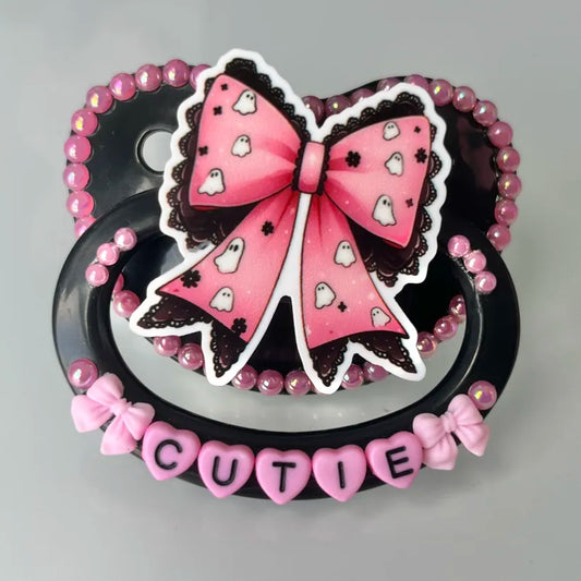 "Cutie" Ghosties Bow Paci