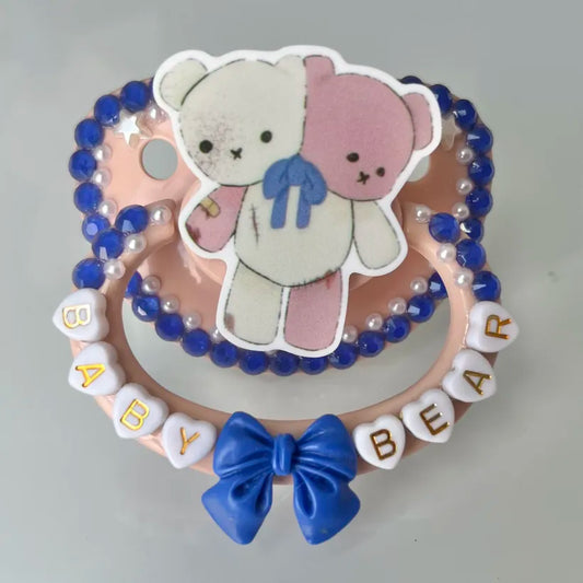 "Baby Bear" Two-Headed Teddy Paci