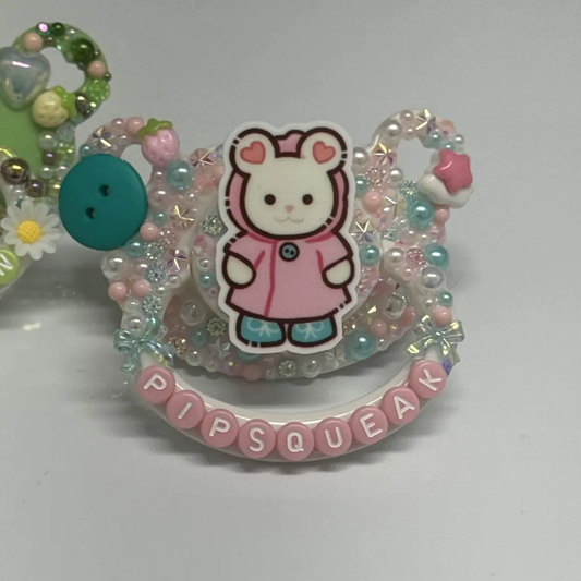 "Pipsqueak" Marshmallow Mouse Baby Paci