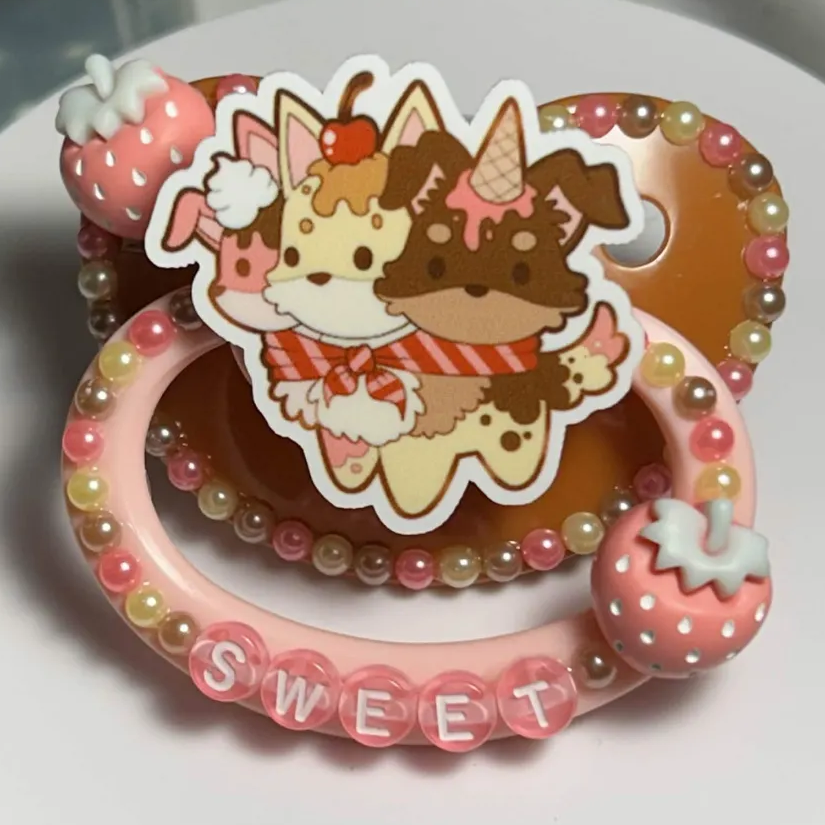 "Sweet" Ice Cream Puppy Paci
